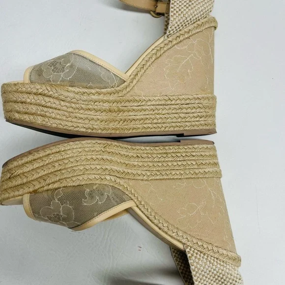 Valentino Lace Platform Wedges size 40/ 9 - Picture 3 of 12